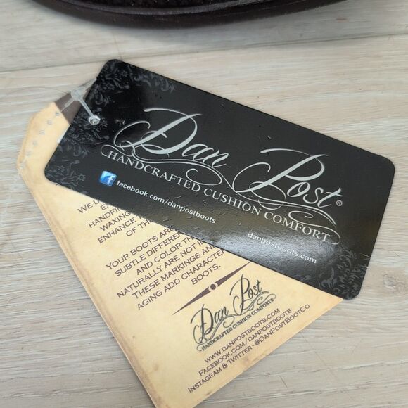 Sundance Dan Post Brown Tooled Leather “Hildegard Boots” Women's Size 8 M New - Picture 4 of 12